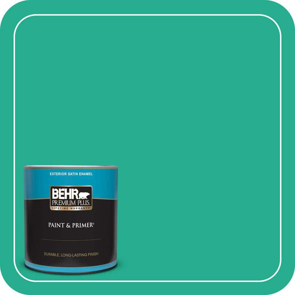1 qt. #P430-5 Enchanted Wells Satin Enamel Exterior Paint & Primer price history on PriceWatchPro