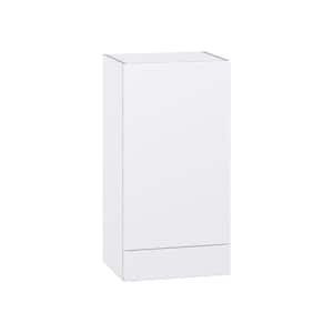Fairhope Bright White Slab Assembled Wall Kitchen Cabinet with 1 Drawer (18 in. W x 35 in. H x 14 in. D)