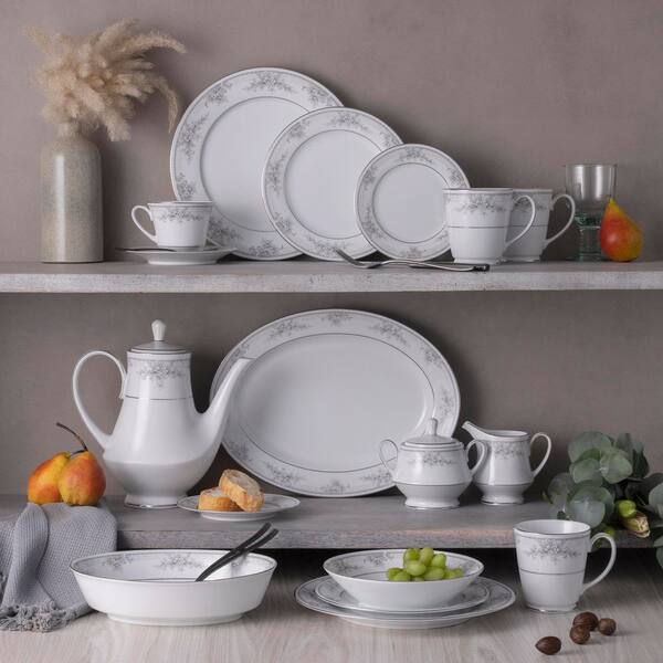 Noritake Sweet Leilani 12-Piece (White) Porcelain Dinnerware Set