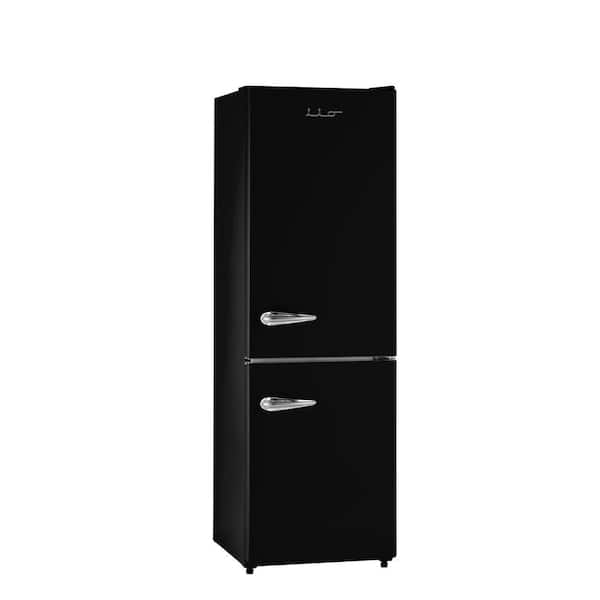 iio 11 cu. ft. Retro Frost Free Bottom Freezer Refrigerator in Black, ENERGY STAR (Right Hinge)