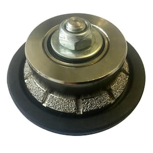 3/16 in. Bevel Diamond Hand Profile Wheel for Natural Stones, High Speed Steel, 1-Piece Only, 5/8 in.-11 Threaded Arbor