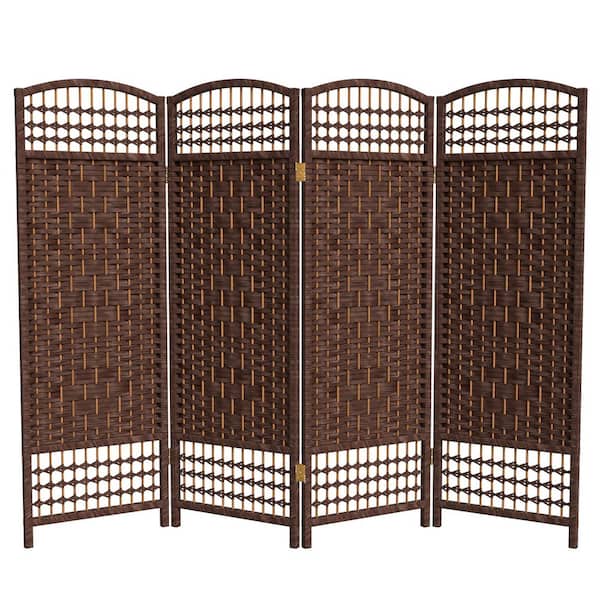 Oriental Furniture 4 ft. Dark Mocha 4-Panel Room Divider