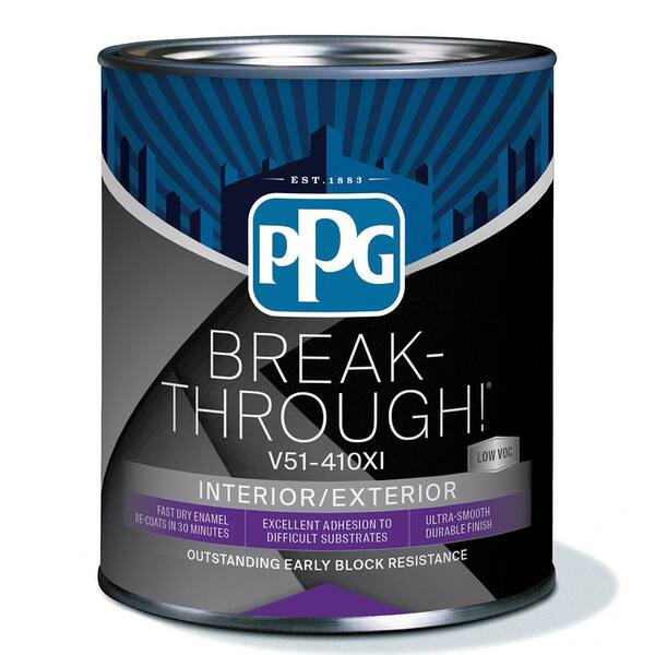 Break-Through! 1 qt. PPG1033-1 Salty Breeze Satin Door, Trim 