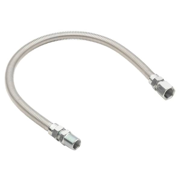 Homewerks Worldwide ½ in. MIP x ½ in. FIP x 24 in. Stainless Steel Gas Connector ½ in. O.D.