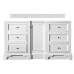 De Soto 61.3 in. x 23.5 in. D x 35 in. H Single Bath Vanity Cabinet without Top in Bright White