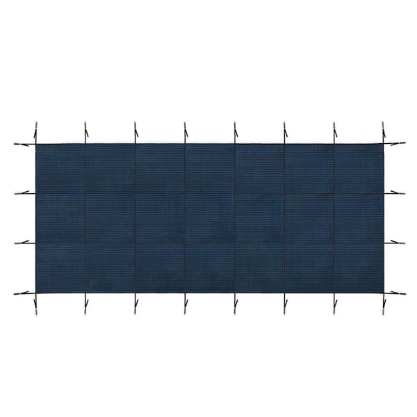 30 ft. x 50 ft. Rectangular Blue In Ground Swimming Pool Safety Cover, Installation Hardware Included