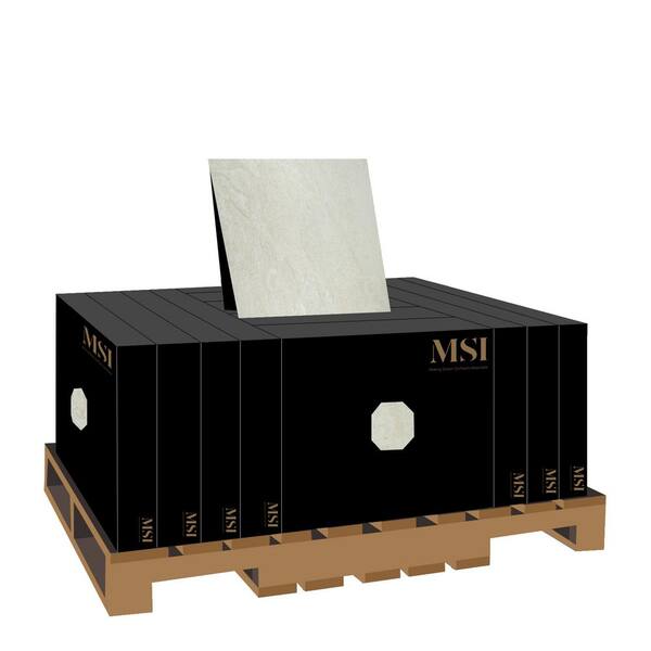 MSI Quartz White 2 cm. x 24 in. x 24 in. Matte Porcelain Stone Look Paver Tile (14 Pieces / 56 sq. ft. / pallet)