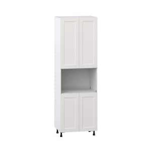 Littleton Painted Gray Recessed Assembled Pantry Kitchen Micro Cabinet (30 in. W x 94.5 in. H x 24 in. D)