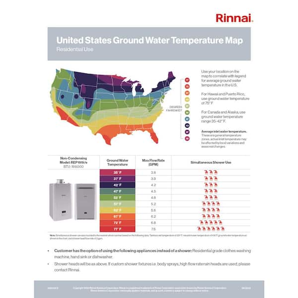 Rinnai REP199iN Smart-Circ Tankless Water Heater - Natural Gas, 7.9 GPM, Built-In Recirculation Pump, Indoor
