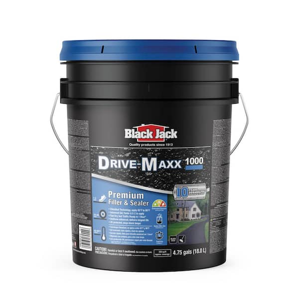 Black Jack 4.75 Gal. Drive-Maxx 1000 Matte Black Water-Based Rubberized Asphalt Driveway Sealer