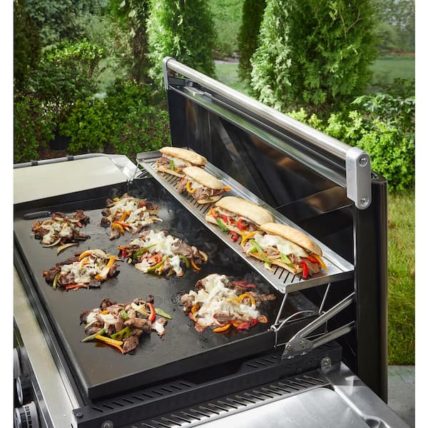 Dual Warming Rack and Resting Tray for Slate Griddle 36 in. Flat Top Grill