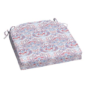 20 in. x 20 in. Square Outdoor Seat Cushion in Isidro Damask