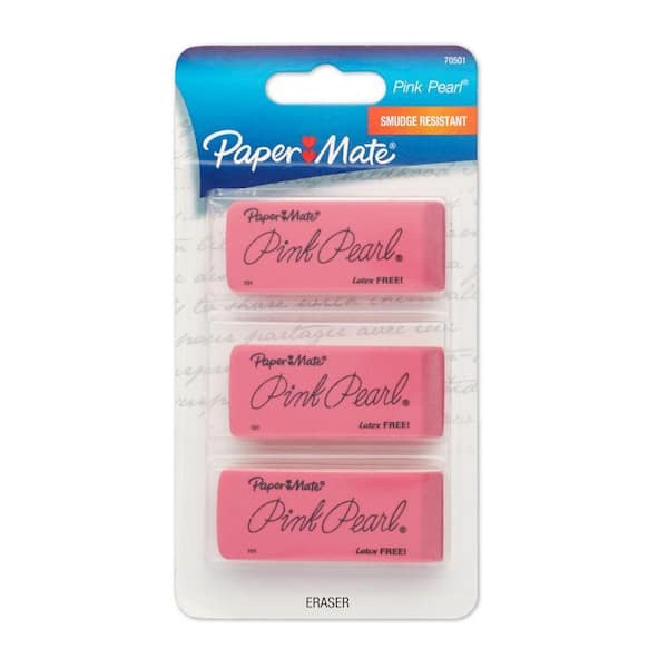 White Pearl Erasers, 12 Count Large - New , 