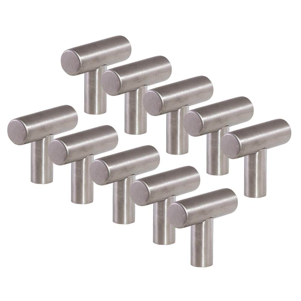 Stainless Steel T-Handle Cabinet Knob with Mounting Hardware