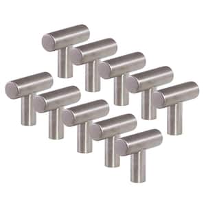 1.5 in. T-Pull Stainless Steel Cabinet Knob (10-Pack)