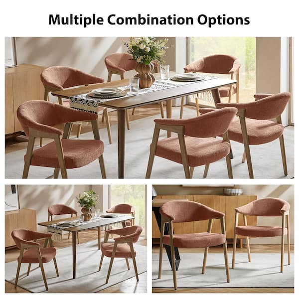 JAYDEN CREATION Elisa Coral Polyester Mid-Century Modern Dinning
