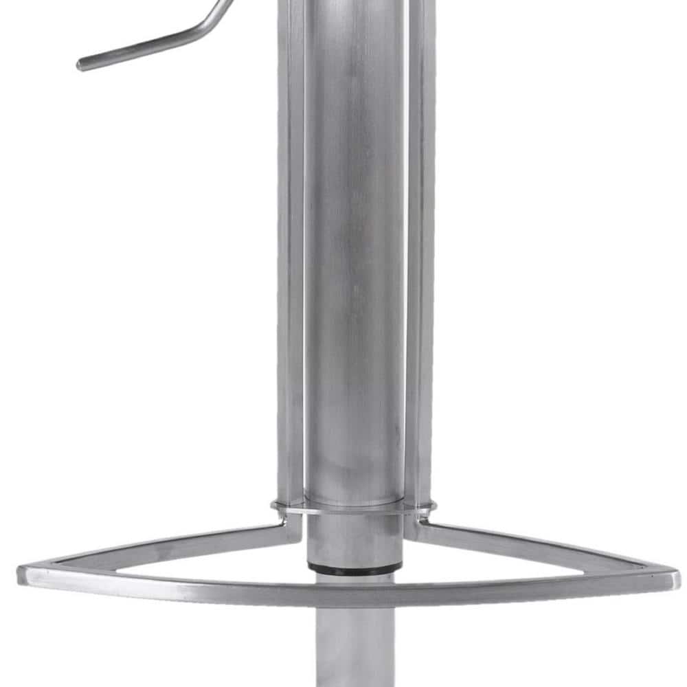 Mitchell Transitional Black Leather Adjustable Swivel Barstool