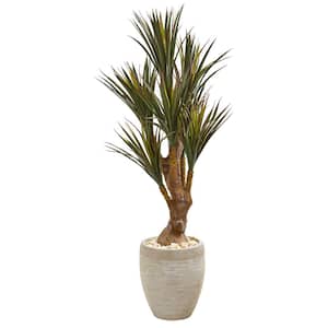 Indoor/Outdoor 50 in. Yucca Artificial Tree in Planter UV Resistant