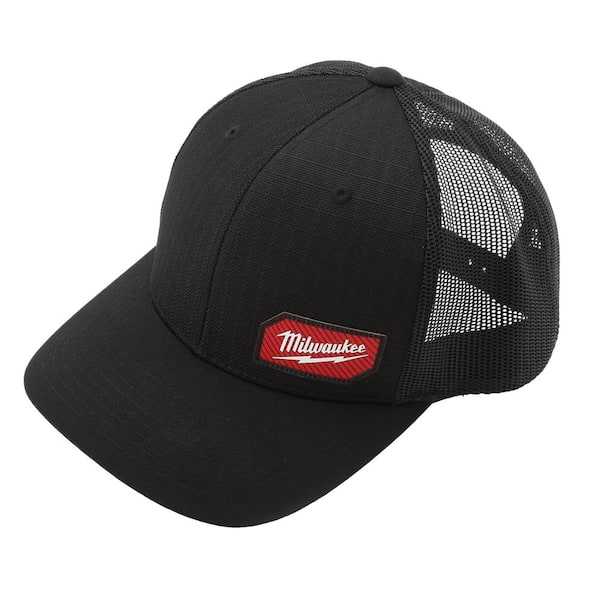 Milwaukee Gridiron Black Adjustable Fit Trucker Hat 505B - The Home Depot