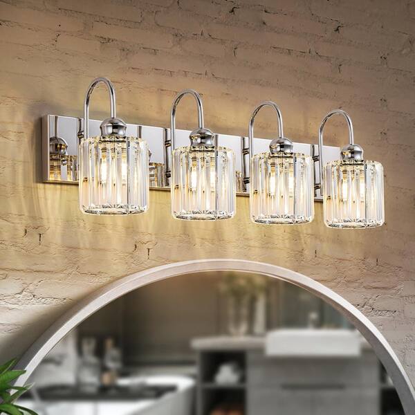 Two popular Glam Modern Umbrella Wall Sconce Light Fixtures Chrome Metallic Glass