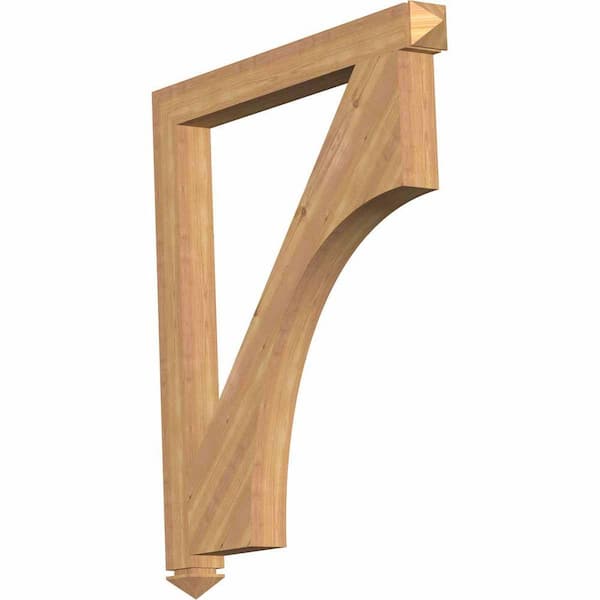 Ekena Millwork 3.5 in. x 44 in. x 38 in. Western Red Cedar Westlake Arts and Crafts Smooth Bracket