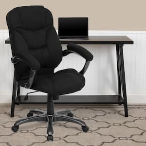 Jessie Fabric High Back Ergonomic Executive Chair in Black Microfiber with Arms