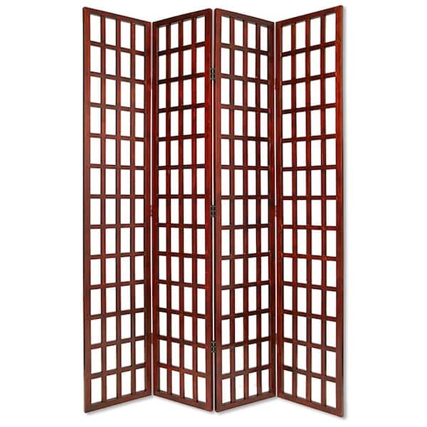 Unbranded Dakota 8 ft. Brown 4-Panel Room Divider
