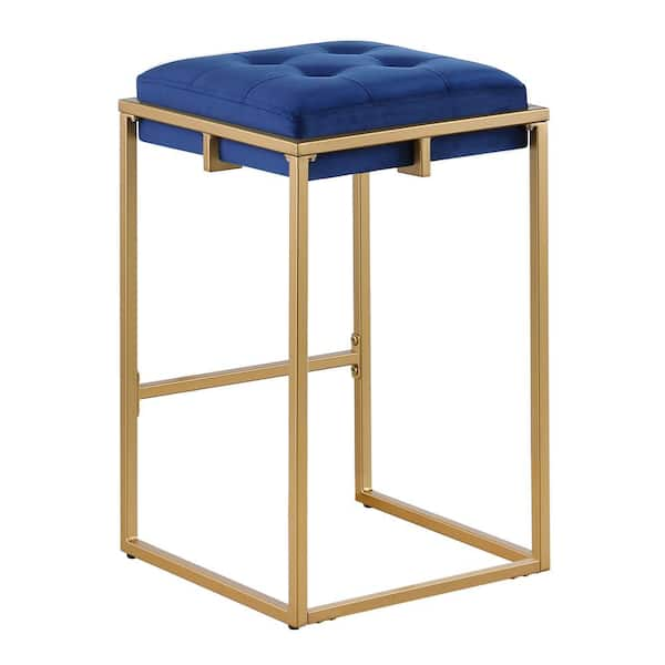 Navy and gold counter stools hot sale