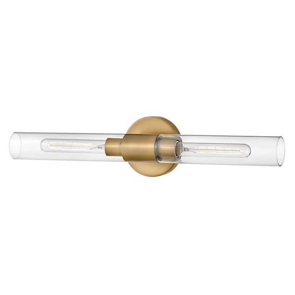 LARK - Shea 24.0 in. 2 Light Lacquered Brass Vanity Light