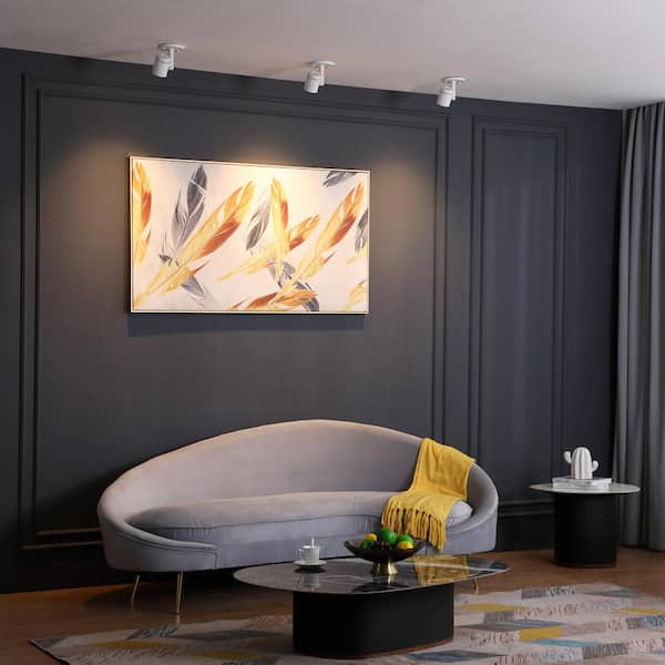 Parry 1-Light White Integrated LED Spotlight w/ Rotatable Light Head, Wall Sconce, Flush Mount Canopy, 3000K, 1370 Lumen