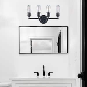 Underwood 17.25 in. 4-Light Oil Rubbed Bronze Bathroom Vanity Light Fixture