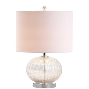 Judith 21 in. Silver/Ivory Mercury Glass LED Table Lamp