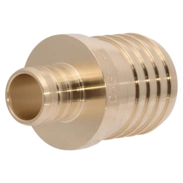1-1/4-in x 1-in PEX Barb Brass Reducing Coupling Fitting