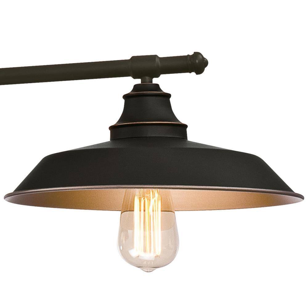 Vintage Farmhouse 59'' Oil Rubbed Bronze Island Pendant with Pulley System