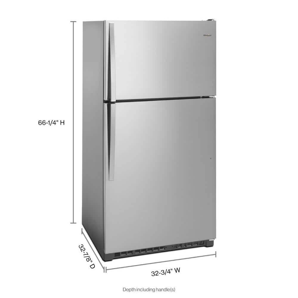 Stainless Steel 20.5 cu. ft. Top-Freezer Refrigerator with Ice Maker