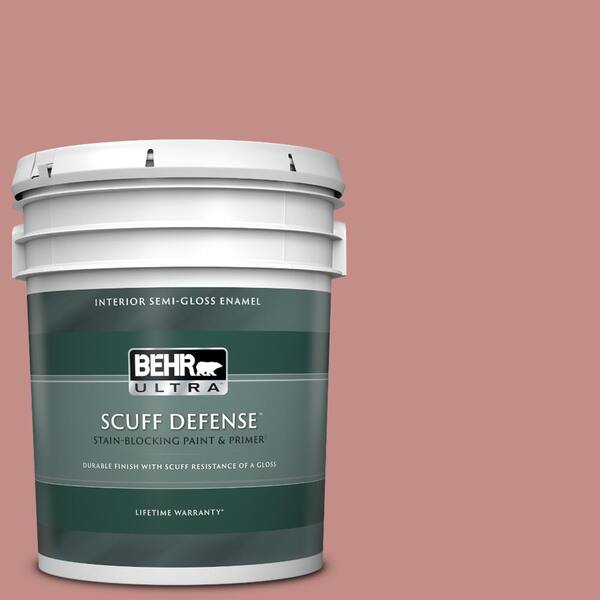 BEHR ULTRA 5 gal. #BIC-32 Grand Sunset Extra Durable Semi-Gloss Enamel Interior Paint & Primer
