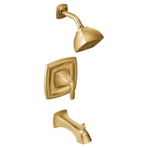 Voss Posi-Temp Single-Handle Tub and Shower Faucet Trim Kit with Eco-Performance in Brushed Gold (Valve Not Included)