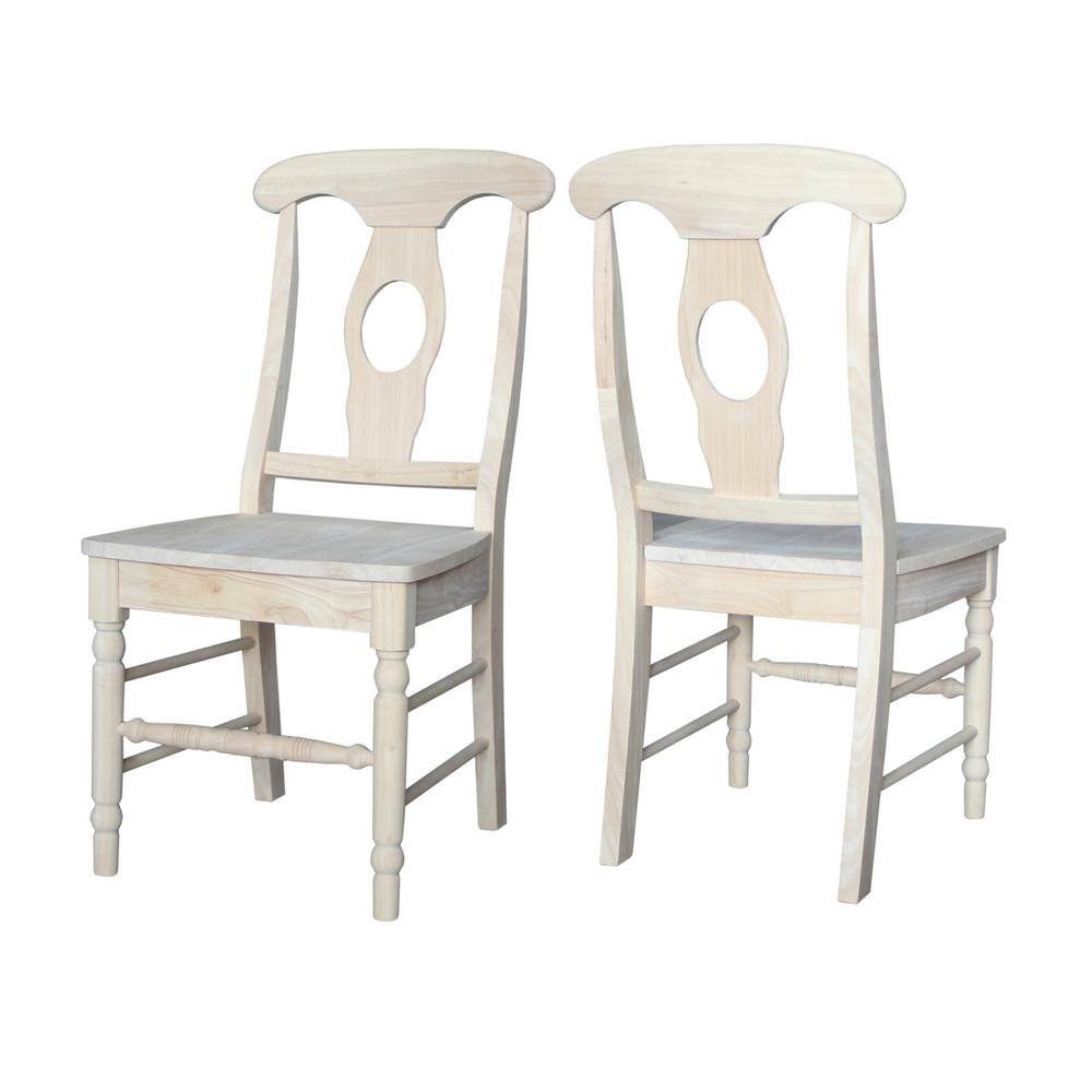 Highland Open-Back Traditional White Wood Side Chair