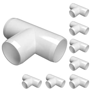 3/4 in. Furniture Grade PVC Tee in White (8-Pack)