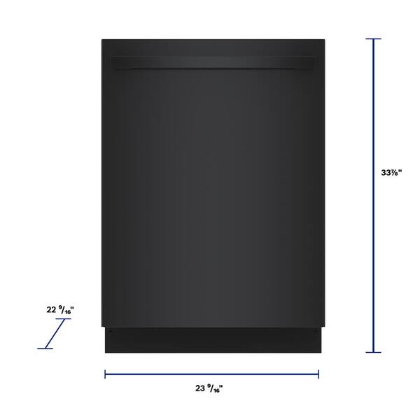 Bosch 100 Series Premium 24 in. Black Top Control Tall Tub