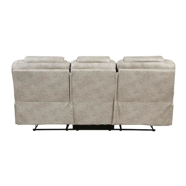 Lazzara Emily 87 in. W Pillow Top Arm Microfiber Rectangle Manual