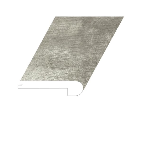 null Summa Intrepid Nickel 1 in. T x 94.5 in. L x 4.5 in. W HDF Waterproof AC5 Click Lock Laminate Flush Stair Nose Molding