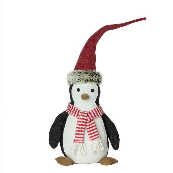 stuffed penguin with santa hat