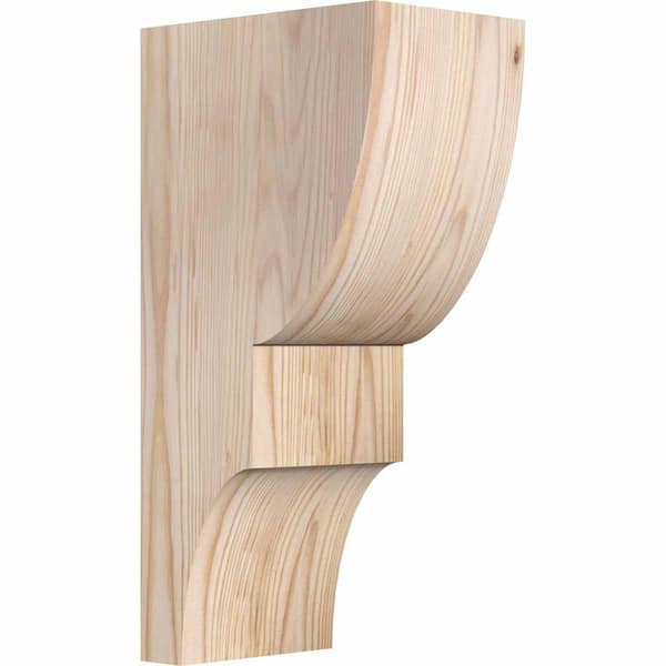 Ekena Millwork 5-1/2 in. x 8 in. x 16 in. Douglas Fir Ridgewood Smooth Corbel