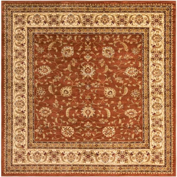 Unique Loom Voyage St. Louis Brick Red 10' 0 x 10' 0 Square Rug
