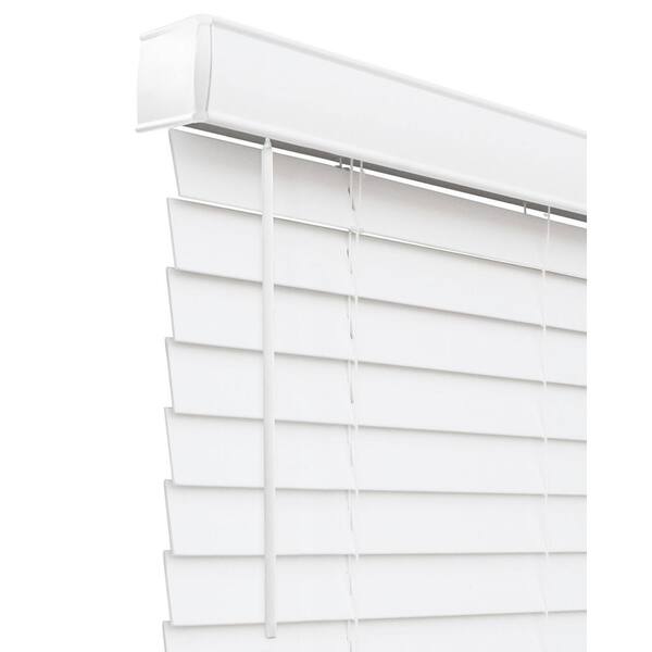 Chicology Basic Collection Pre-Cut White Cordless Room Darkening Faux Wood Blind with 2 in. Slats 27 in. W x 36 in. L CFW-BW-2736 - The Home Depot