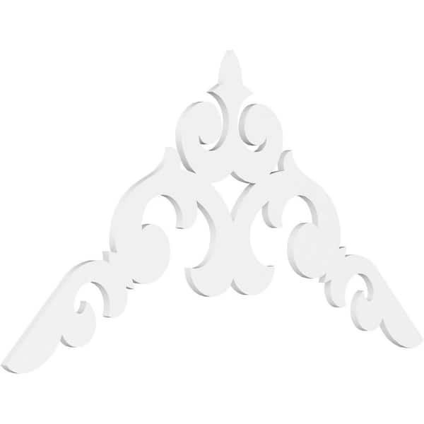 Ekena Millwork 1 in. x 72 in. x 36 in. (12/12) Pitch Kendall Gable Pediment Architectural Grade PVC Moulding