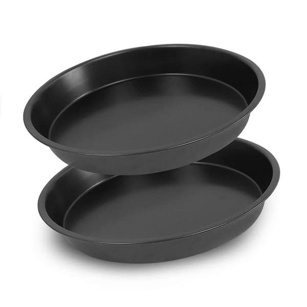 2 Piece Nonstick Metal Pizza Pan Set for Oven Baking Multi-Function Pizza Plate Bakeware Dishwasher Safe