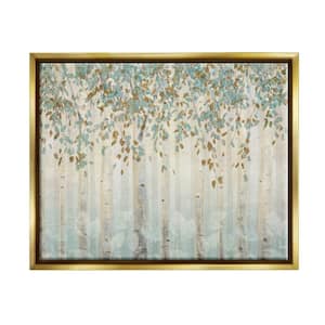 The Stupell Home Decor Collection Abstract Forest Leaves Trees Blue Tan ...