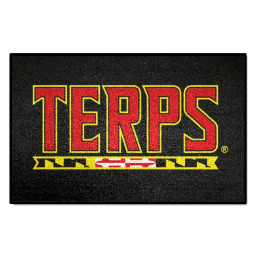 FANMATS Maryland Terrapins Black 2 Ft. X 3 Ft. Starter Mat Area Rug ...